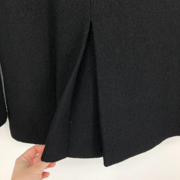 HATCH Maternity Black Wool blend Exaggerated Collar Toggle Cape Coat Med - Picture 13 of 15